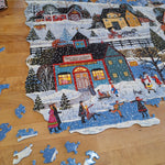 Ceaco Paragon Puzzle Cork Thick Silouhette Skating Winter Shapes Whistle Toe 1991