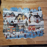 Ceaco Paragon Puzzle Cork Thick Silouhette Skating Winter Shapes Whistle Toe 1991