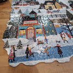 Ceaco Paragon Puzzle Cork Thick Silouhette Skating Winter Shapes Whistle Toe 1991