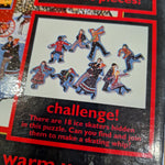 Ceaco Paragon Puzzle Cork Thick Silouhette Skating Winter Shapes Whistle Toe 1991