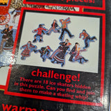 Ceaco Paragon Puzzle Cork Thick Silouhette Skating Winter Shapes Whistle Toe 1991