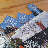 Ceaco Paragon Puzzle Cork Thick Silouhette Skating Winter Shapes Whistle Toe 1991