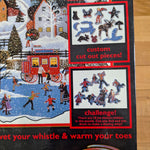 Ceaco Paragon Puzzle Cork Thick Silouhette Skating Winter Shapes Whistle Toe 1991