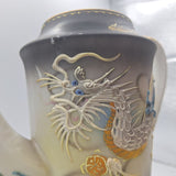 Black Dragonware Tea Coffee Pot Carafe Lid Japanese Moriage Gold Hand Painted