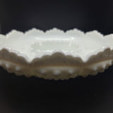 Fenton White Milk Glass Hobnail Ashtray Candle Holder Chip N Dip 8 Inch Diameter