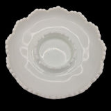 Fenton White Milk Glass Hobnail Ashtray Candle Holder Chip N Dip 8 Inch Diameter