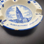 Delft Zenith Gouda 1138 Ashtray Martinitoren Groningen Blue White Chipped Ceramic