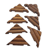 Lincoln Logs Triangle Truss Wood Vintage Build Construct 7 Piece Dark Cabin Roof