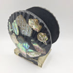 Napkin Letter Holder Abalone Black Shell Ocean Vintage Trends Industries Resin