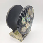 Napkin Letter Holder Abalone Black Shell Ocean Vintage Trends Industries Resin