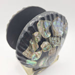 Napkin Letter Holder Abalone Black Shell Ocean Vintage Trends Industries Resin