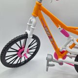 Barbie Mountain Bike Orange Pink Outdoors Helmet Sunglasses Pedals Riding