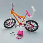 Barbie Mountain Bike Orange Pink Outdoors Helmet Sunglasses Pedals Riding