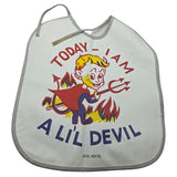 Baby Bib Lil Devil Angel Soo Michigan Upper Peninsula Sault Yooper Cartoon Vintage