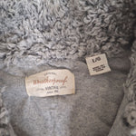 Weatherproof Vintage Pullover Sherpa Fluffy Warm Womens Large Gray Pockets