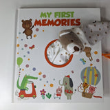 My First Memories Baby Journal Book Plush Bear Keepsake Newborn Toddler 3 Years