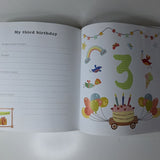 My First Memories Baby Journal Book Plush Bear Keepsake Newborn Toddler 3 Years