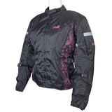 HWK Air Vent Motorsports Jacket Women Large Padded Removable Lining Cycle Bike