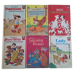 Disney Childrens Hardcover Books 6 Vintage Pinocchio Dalmations Snow White Lady