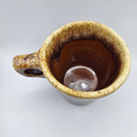 Hull Cup Mug Brown Drip Glaze Oven Proof Coffee Tea Square Handle USA 3.5 Inch