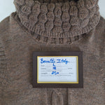 Berretti Sweater Cowl Neck Brown Sleeveless Made in Italy Y2k Warm