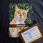 Snapcat Funny Tee Shirt Black Selfie Chat Pun Gift Adult Unisex 2X Heavy Cotton Fruit