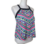 Swimsuit Top Tankini Criss Cross Adjustable Strap Bright Colors Womens 1X Summer