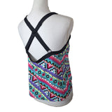 Swimsuit Top Tankini Criss Cross Adjustable Strap Bright Colors Womens 1X Summer