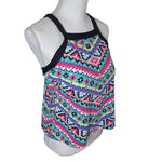 Swimsuit Top Tankini Criss Cross Adjustable Strap Bright Colors Womens 1X Summer