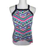 Swimsuit Top Tankini Criss Cross Adjustable Strap Bright Colors Womens 1X Summer