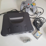 Nintendo 64 Console Controller Black Gray Cord Extender Tilt Pak Memory Card