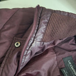 Liz Claiborne Winter Jacket Coat Zip Puffer Bergundy Maroon No Hood Womens XL