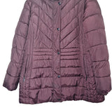 Liz Claiborne Winter Jacket Coat Zip Puffer Bergundy Maroon No Hood Womens XL