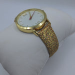 MSPCI Sparkly Gold Watch Working Adjustable Classic Shiny Glitter Band