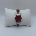 Denacci Red Watch Quartz Shiny Face Adjustable Metal Cuff