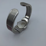 Denacci Red Watch Quartz Shiny Face Adjustable Metal Cuff