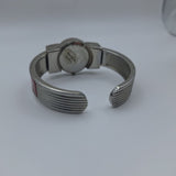 Denacci Red Watch Quartz Shiny Face Adjustable Metal Cuff