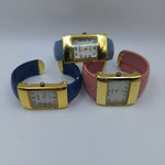 Finesse Watches Set 3 Blue Pink Quartz Stainless Cuff