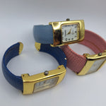 Finesse Watches Set 3 Blue Pink Quartz Stainless Cuff