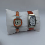 Lot 6 Watches Quartz Cuff Narmi Avon Da Vanci Orange Green Black Chip