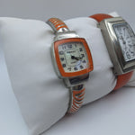 Lot 6 Watches Quartz Cuff Narmi Avon Da Vanci Orange Green Black Chip