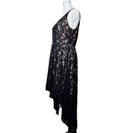 Fashion To Figure Lace Dress black Womans Plus 1X High Low Skirt Sleeveless