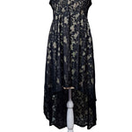 Fashion To Figure Lace Dress black Womans Plus 1X High Low Skirt Sleeveless