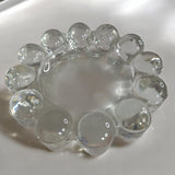 Vintage Anchor Hocking Boopie Bubble Clear Glass Ashtray 5 Inch Trinket Dish Thick