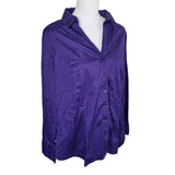 Lane Bryant Button Up Down Purple Collared Long Sleeve Womens Plus Size 18 Shirt