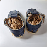 Honors Baby Shoes Leather Sandal Size 2 Blue Braided Tiny Small Infant Summer