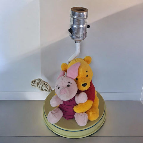 Winnie The Pooh Piglet Lamp Plush Light Plastic Base Vintage Nursery Baby Child