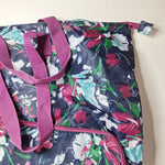 Folding Bag Tote Zipper Pouch Lightweight Beach Blue Purple