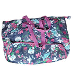 Folding Bag Tote Zipper Pouch Lightweight Beach Blue Purple