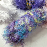 Yarn Lot Fun Fur Colorful Soft Fluffy Long Pink Blue 15 Small Ball Knitting